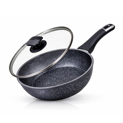 Deep frying pan with lid - deep,